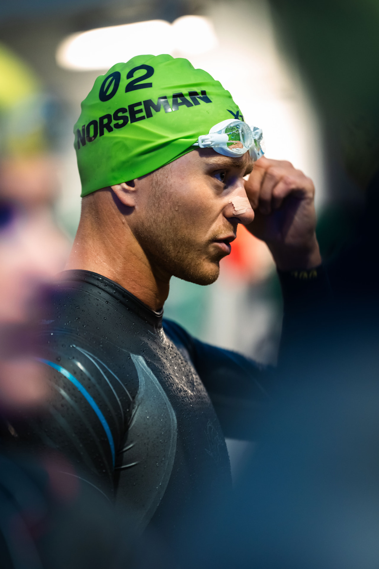 Focus before the swim start